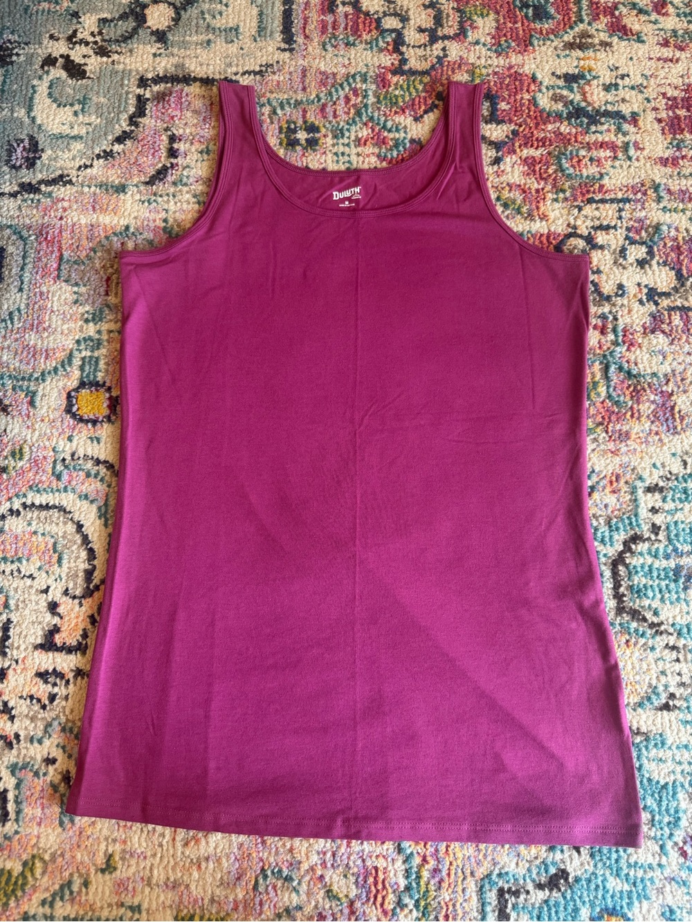 Duluth Trading Co Magenta Scoop Neck Tank Top